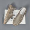 Men'S Summer Leather Casual Shoes Fashion Versatile Loafers Soft Sole Soft Surface Reveal Cowhide Men'S Shoes