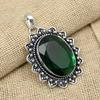 Chrome Diopside Gemstone 925 Sterling Silver Handmade Antique Dainty Pendant Jewelry