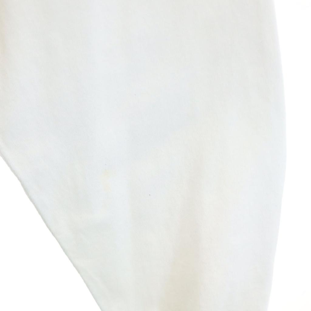 9090 Футболка с принтом на спине с длинным рукавом M белая Ron T Мужская Б/У