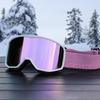Dual-Layer Anti-Fog Ski Goggles Adults Windproof Sandproof UV-Protective Snow Sports Eyewear With Lens Compatibility