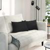 Sofa Cushions 2 Pieces Black 50 x 30 cm Fabric