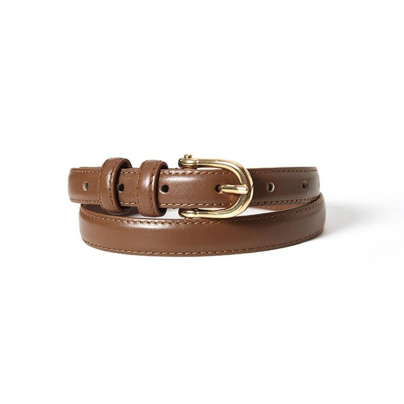 Genuine leather women's belt - casual single loop business top grain cowhide waist belt - waist chain