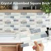 Oil Proof Wall Covering for Bathroom 12Pcs Self?Adhesive Tile Stickers, 2D Waterproof Oil?Proof Floor Decals with Wear Resistant Decorative Sheets