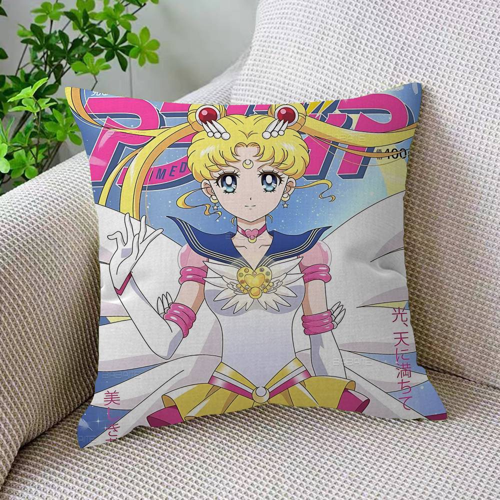 Милая подушка S-Sailor M-Moon Подарок Декор для домашнего офиса Спальня Диван Автомобильная подушка Чехол 45X45