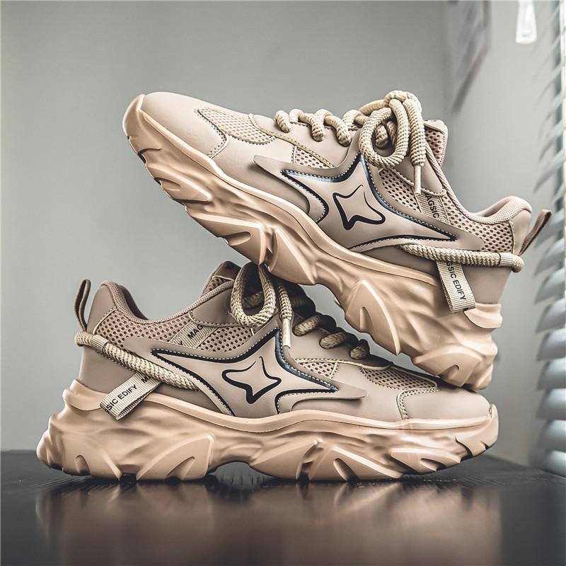 Мужская обувь зимняя новая мужская трендовая повседневная обувь для студентов, бегущих, амортизирующих, спортивных, сто башен, нескользящая, повышающая, папина обувь