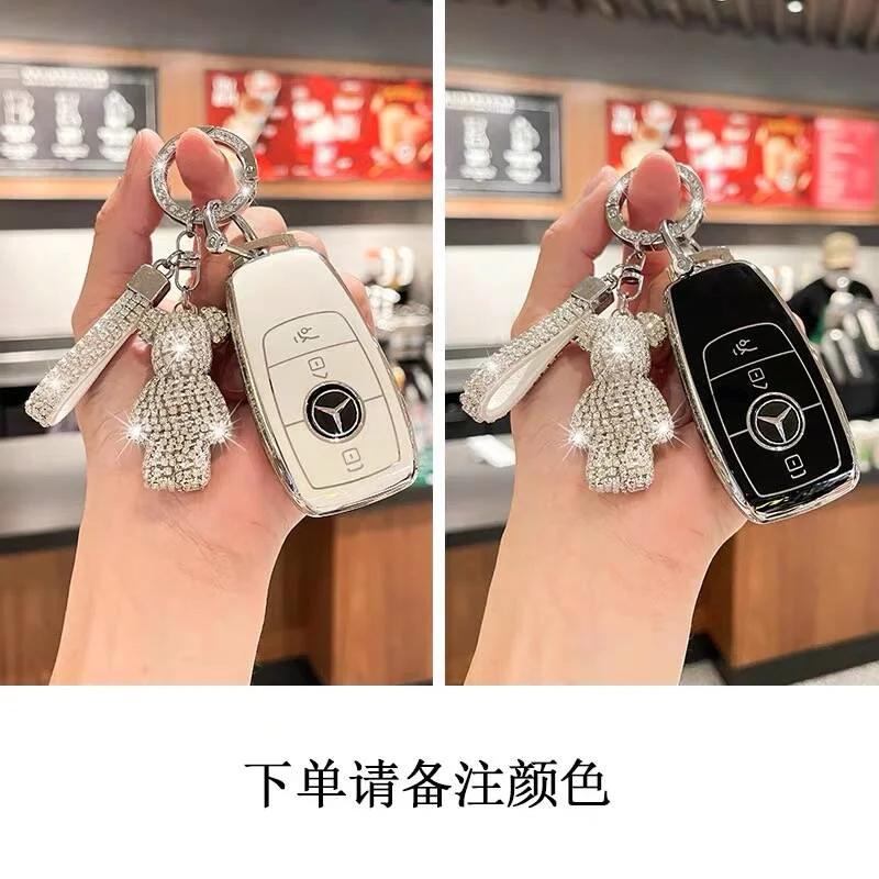 SFX1  Real Carbon Fiber Key Fob Cover Case Shell Protector for Benz AMG E53 GLS63 Sedan CLA35  Coupe GLB35 GLA35 GLA45 SUV 2020-2023