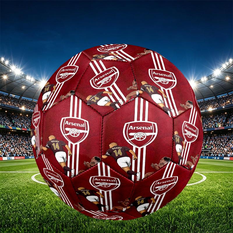 Arsenal F.C Print Size 5 Soccer Ball, PU Wear Resistant Football for Match Training and Daily Practice, Birthday Gift for Soccer Fans