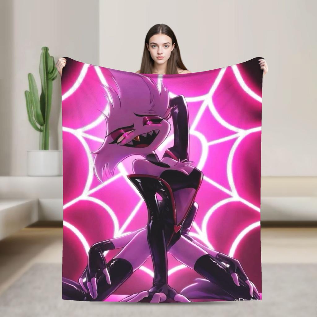 Cartoon H-Hazbin HotelS Flannel Blanket Winter Warm Soft Bedding Throws for Child Home Decor Funny Bedspread Sofa Bed Cover