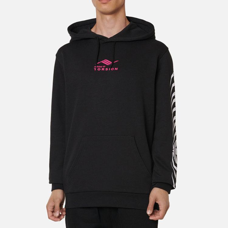 Adidas Оригинальная толстовка Torsion с уникальным принтом, повседневная спортивная толстовка, мужские топы, черный GD6004