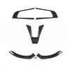 Real Carbon Fiber For Alfa Romeo Stelvio Giulia 2017-2019 Car Steering Wheel Decorative Frame Sticker Car Interior AccessoriesDA4 