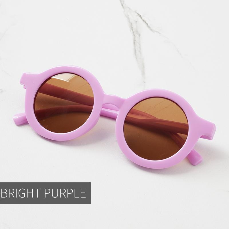 Детские солнцезащитные очки матовые детские солнцезащитные очки модная круглая оправа ретро очки цвета мокко анти фиолетовая линия