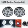 Round LED Car Light Daytime Running Light Fog Day Driving Lamp Parts Accessories