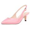 Women's 50mm Pointed Toe Buckle Sandals Slingback Pumps High Heels Kitten Heel Party Wedding Dress Comfortable Shoes Shoe