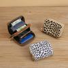Leopard Print Short Wallet Woman Coin Purse Coin Pouch Double Zipper Card Bag Id Holder Caredit Card Holder Cute Purse