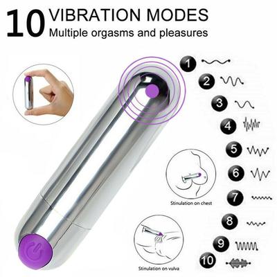 Бесшумный вибрирующий пулевидный вибратор с 10 функциями. Мощные вибрации. Раскачивающее массажное устройство доставляет удовольствие женщинам.