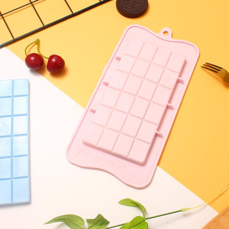 Силиконовые формы для шоколада своими руками, 24 решетки, вафельная форма, легко извлекаемая, устойчивая к высоким температурам, инструменты для выпечки