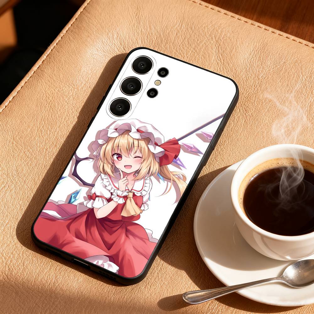 Милый Чехол для Телефона TouHou Project Фландр Для Samsung S26,S25,S24,S21,S22,S23,S30,Ultra,S20,FE,Lite,10,9,Черный Чехол