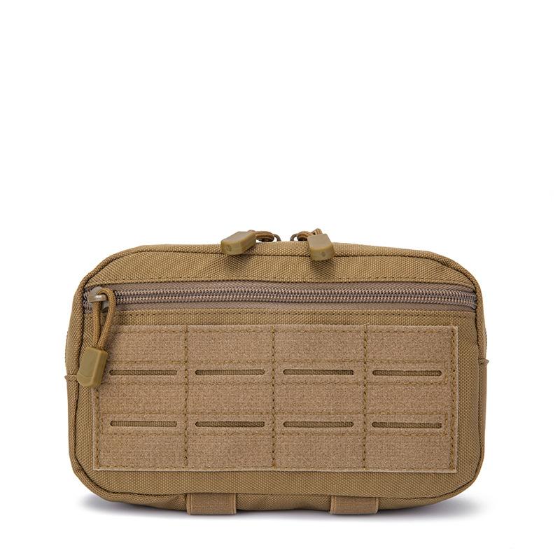High Quality Tactical Molle Gear Pouch Admin EDC Tool Zipper Oxford Bag with Map Sleeve Attachment Laser Cut Small Utility Bag