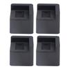4pcs Bed Risers Corner Fixed Casters Increasing Height 2200 Lb Load Bearing Plastic Furniture Leg