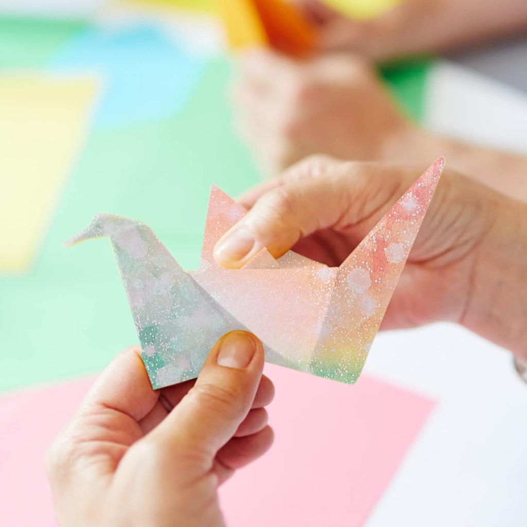 Origami for Origami Thousand DIY Colored Pack of 100 Double-Sided Paper, 15x15cm, Square, Crafts, Cranes, Art, Paper, (Style 2)