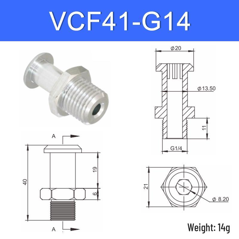 Vacuum Suction Cup Connector VM-G1 Threaded Barb Pneumatic Nozzle Adapter