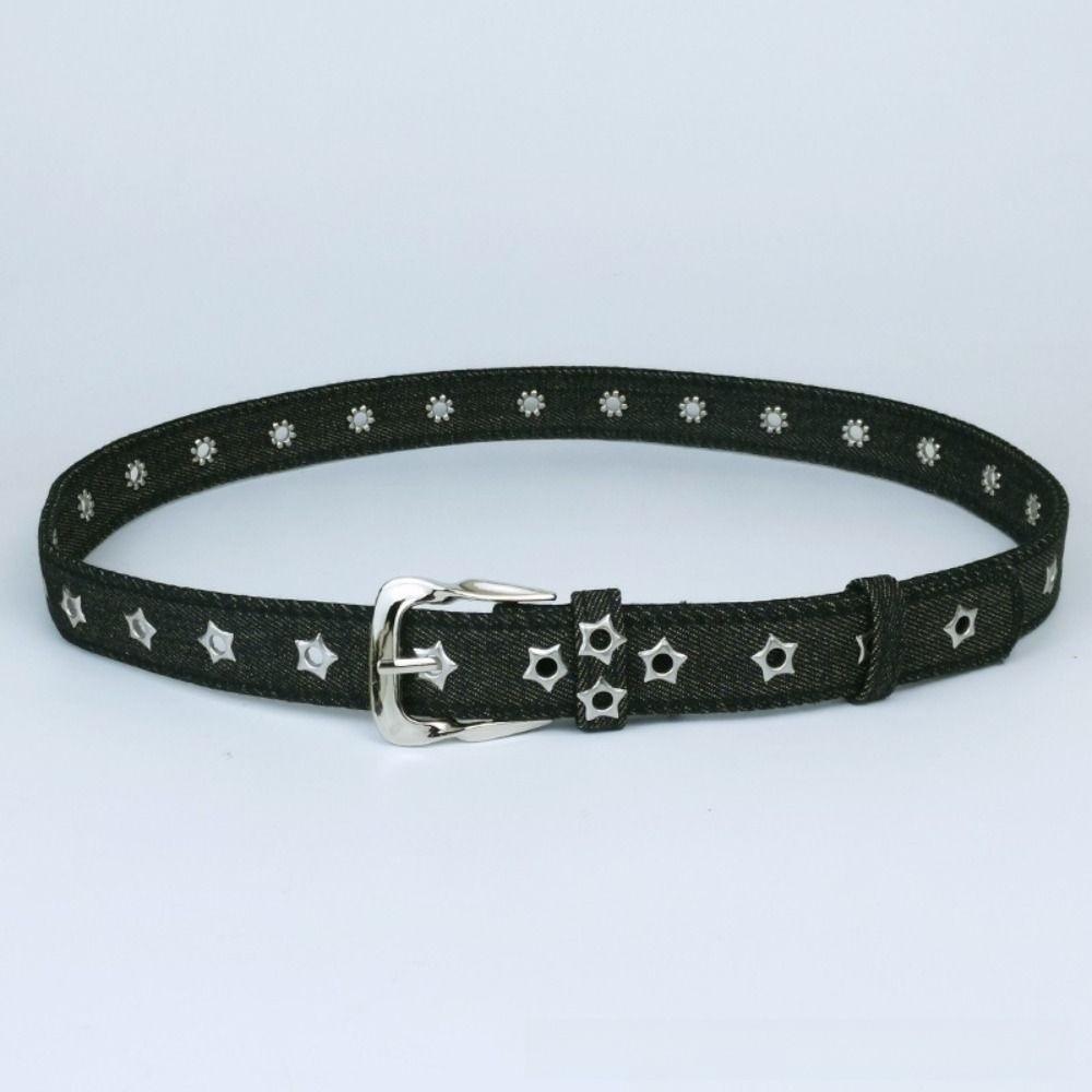 Pin Buckle Canvas Jeans Belt All-Match Decorative Waist Strap Vintage Denim Waist Belt For Women