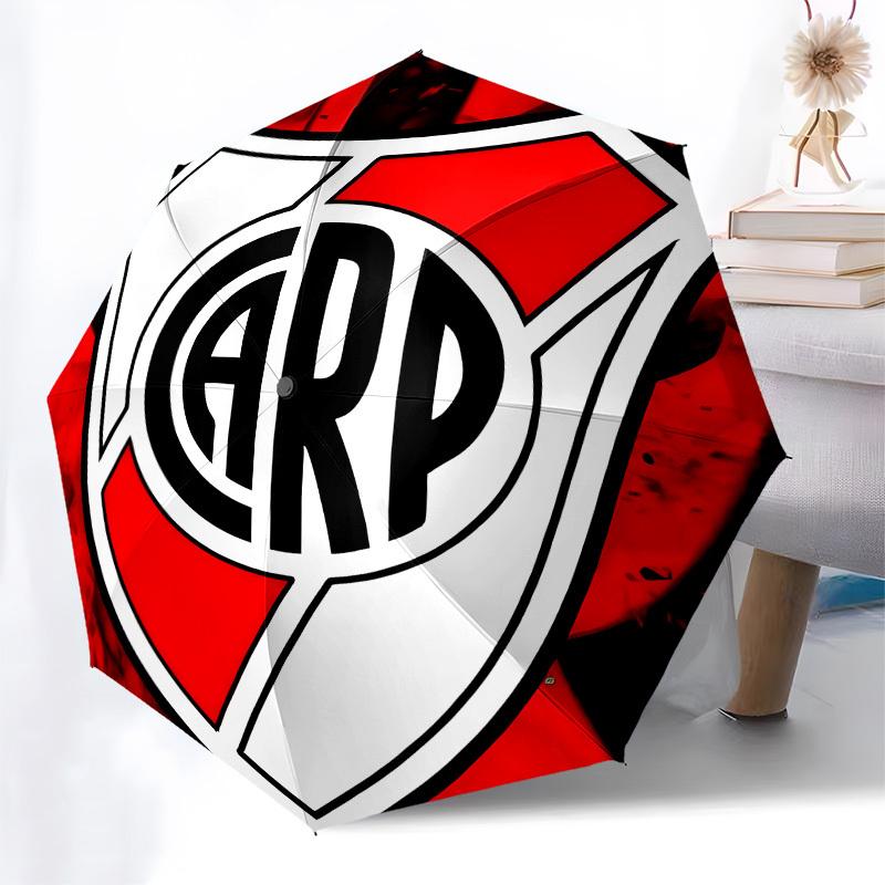 River Plate Logo- Automatic Opening and Closing, 8-rib Structure Portable Umbrella, Suitable for Men and Women in All Seasons - Perfect Gift