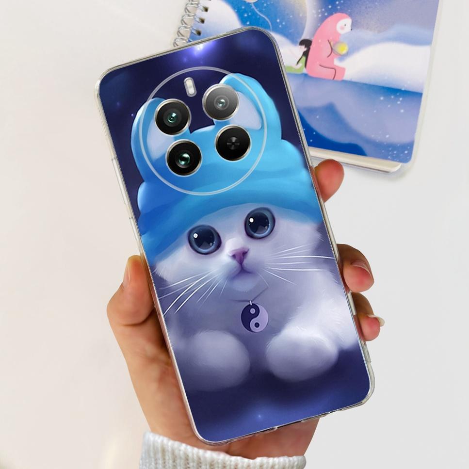 Case For Realme 12 Pro 6.7" Fashion Cute Cartoon Cat Soft Silicone TPU Cover For Oppo Realme12 Pro 12Pro Plus Bumper Phone Case