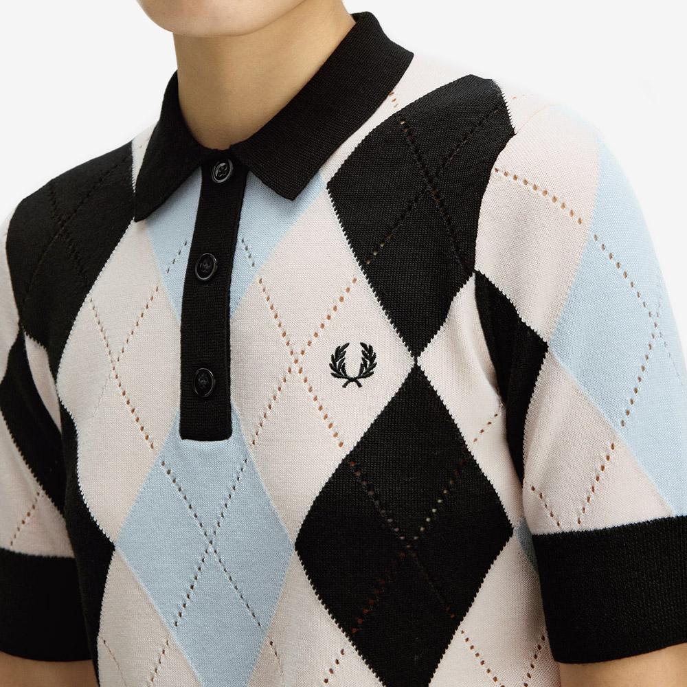 FRED PERRY [Womens] Argyle Pointel Knit Shirt - Silky Peach Afpf2531116-R33