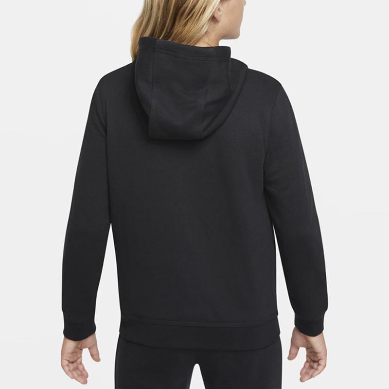 Nike Свитшот с капюшоном и длинными рукавами с логотипом, детский, черный DD1698-010