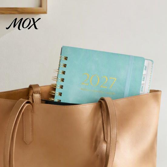 Personalized Daily Record Notebook 2027 A5 Spiral Planner Notebook, 365 Day Weekly Schedule Calendar with Office Productivity Journal Elastic