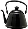 Nodahoro Drip Narrow Made In Kettle, 2L, Enamel, Gas/IH Compatible, Mouth, Japan, Black, DK-200BK