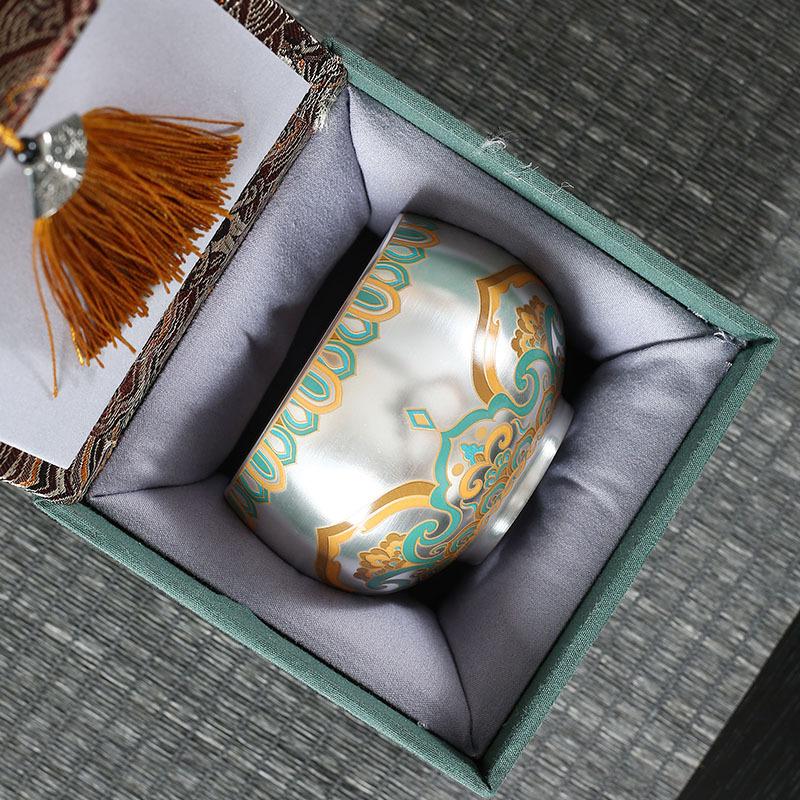 Liu Yin Entangled Lotus Drinking Tea High-End Tea Cup Personal Cup Tea Set Tea Bowl Single Cup Random Gift Festival Gift Teacup