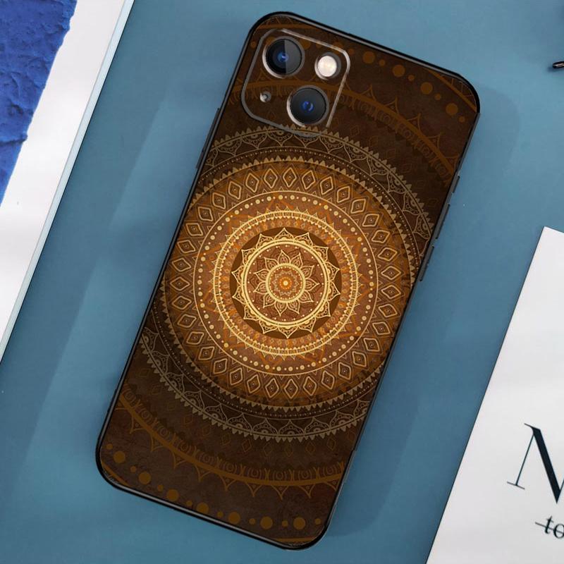 Indian Pattern Mandala Phone Case For iPhone 15 13 12 11 14 Pro Max Mini X XR XS MAX SE 2020 7 8 Plus Back Cover