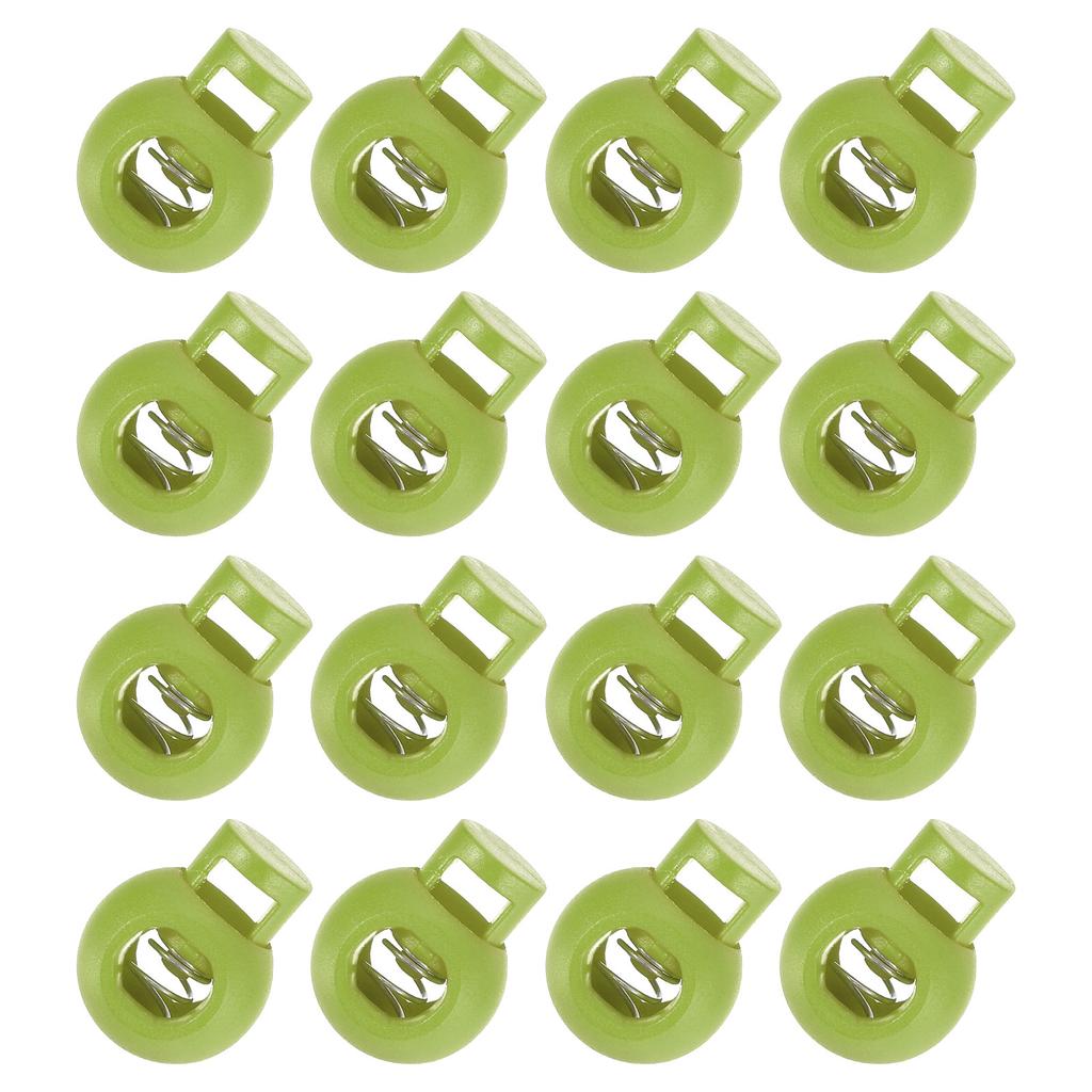 50pcs Plastic Cord Locks Spring Slider Toggles Clip End Stopper Fastener Round Ball Shape for Drawstrings Paracord Shoelace 8mm