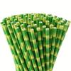 300 шт. бамбуковых бумажных соломинок (0.23*7.75 дюйма), Биоразлагаемые Одноразовые Праздничные Соломинки для Напитков, Подходят для Сока, Молочных коктейлей, Смузи