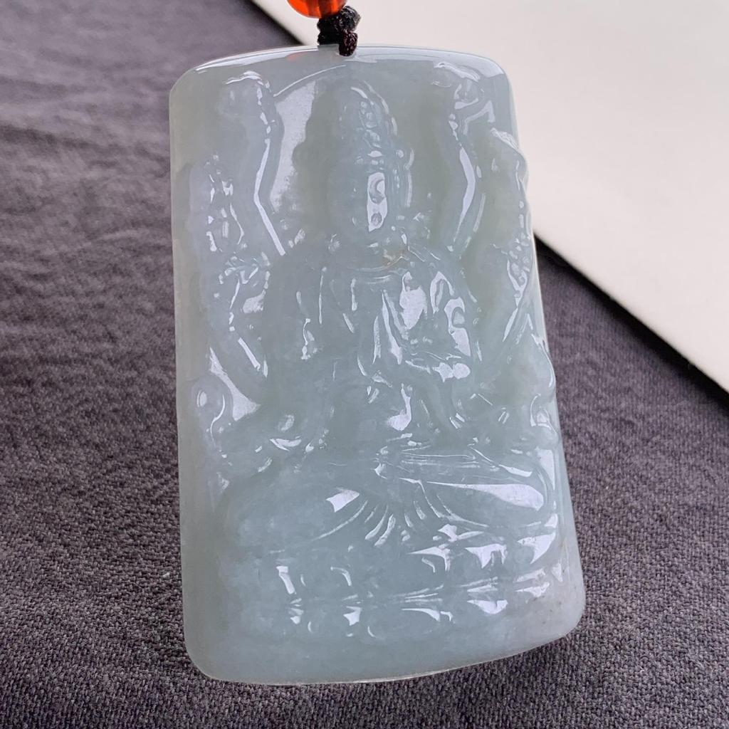Burma A-Grade Natural Jade Leaf Pi Xiu Pendant