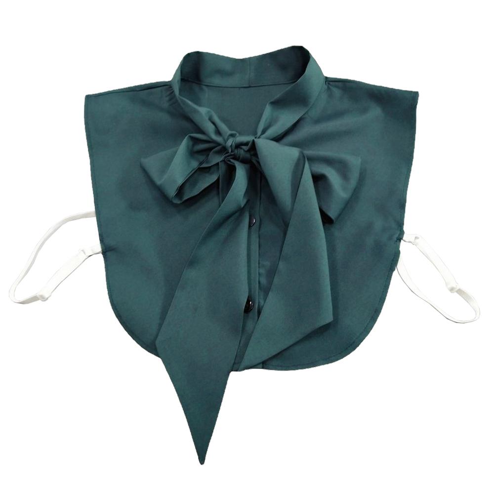 Butterfly Tie Green White Leopard Print Fake Collar Detachable Collar Fake Women Vintage Ladies False Blouse Collar Half Shirt