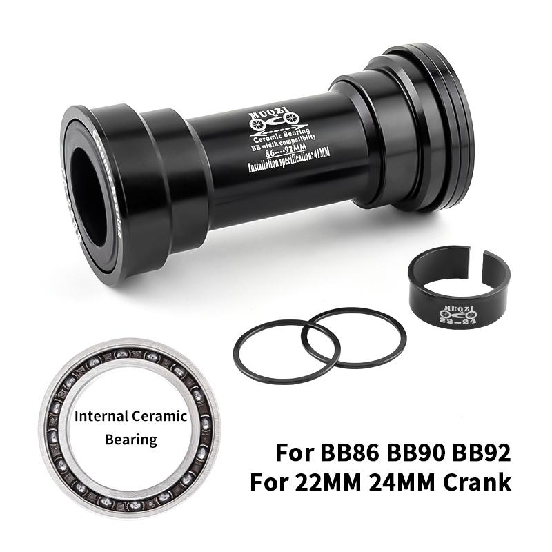 MUQZI Ceramic Bottom Bracket BB68 BB73 Thread BB86 BB90 BB92 Press Fit Bike Bottom Bracket For 22 24mm Crankset