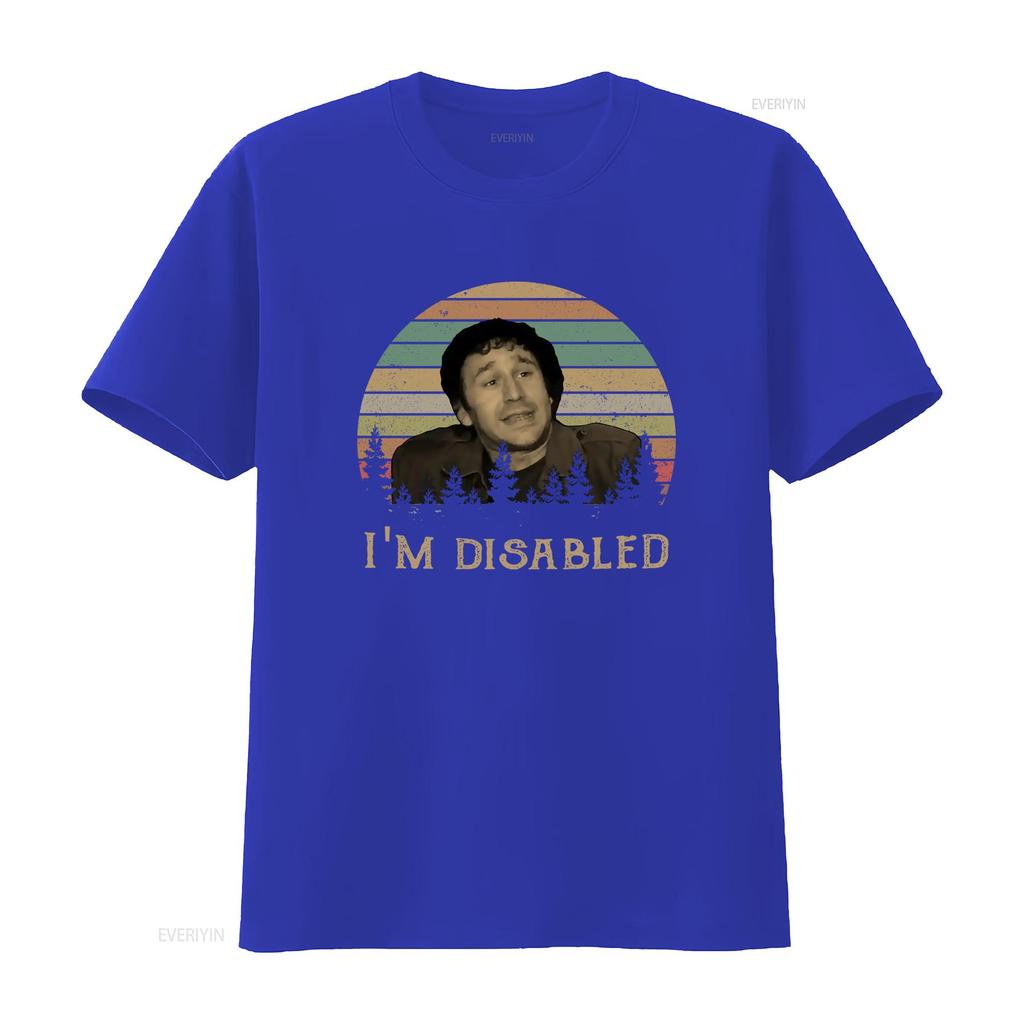 Vintage Retro Roy The It Crowd Trenneman Im Disabled T Shirt for vintage Washed Breathable streetwear Unisex Versatile Soft