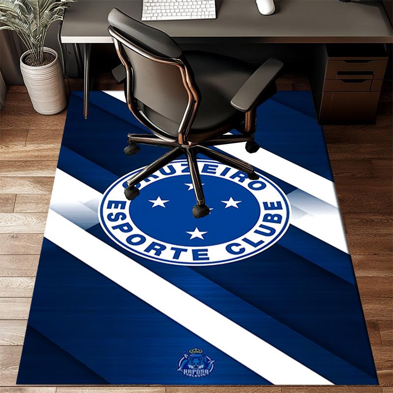 Cru-zeiro Esporte Club Crest Printed Office Carpet Chair Cushion Entryway Rug, Rugs for Living Room, Bedroom Christmas gifts