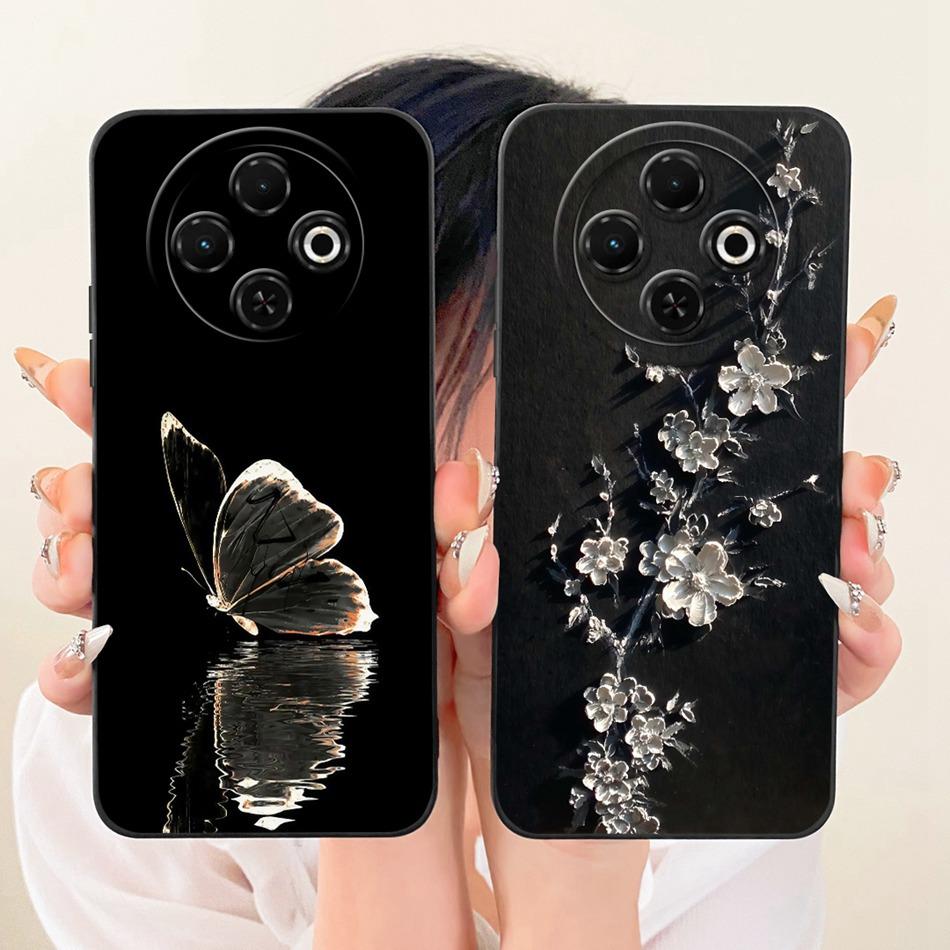 For Tecno Spark 30C 30 4G 30Pro Cute Cat Flower Butterfly Cartoon Phone Case For Spark30 Pro 30C Shockproof Soft Silicone Cases