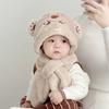 Коралловый флис Капибара пушистая шапка повседневная детская зимняя шапка детский комплект шапка шарф протектор для ушей