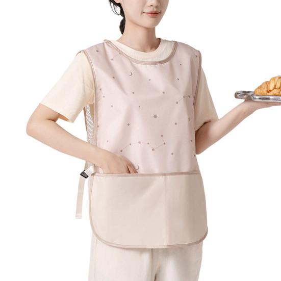 Vest Apron for Women Summer Kitchen Smock Oil Resistant Apron with Pockets Multi-Purpose Waterproof Apron for Cooking BBQ Hosting