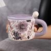 Elegant Ceramic Coffee Mug with Stirrer
