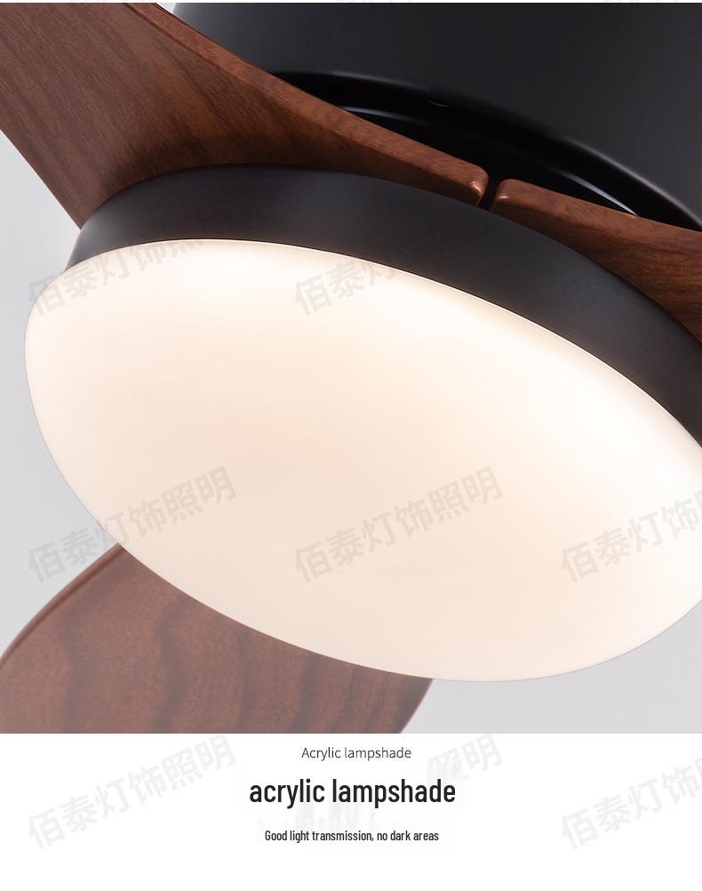 Потолочный вентилятор «Орех» с подсветкой и пультом дистанционного управления, с регулируемой частотой, для гостиной, столовой или спальни, с лопастями из АБС-пластика.