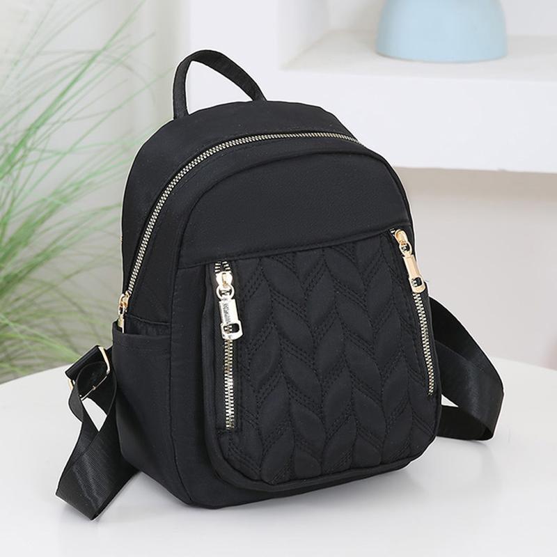 Высококачественный нейлоновый городской модный женский рюкзак большой вместимости на молнии в минималистичном повседневном стиле для студентов