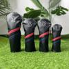 Digital Label Golf Head Cover Double Line Wood Headcover Durable Golf Club Protector  Golf Supplies