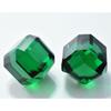 Unique Lab-Created Emerald Green Cube Cut 94.15 Ct CERTIFIED Loose Gemstone Pair 1S-833