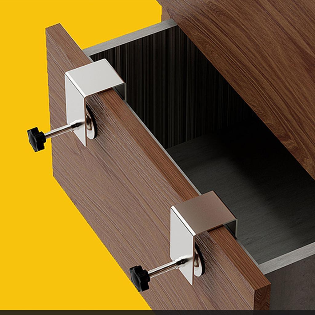 Зажимы для ящиков из нержавеющей стали, держатель для фиксации лицевой стороны ящика, 4 шт., вспомогательный инструмент для зажимов для ящиков